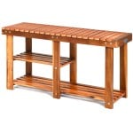 3-Tier Freestanding Wooden Shoe Organizer