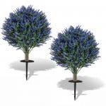 Artificial Lavender Topiary Ball Trees