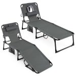 Folding Chaise Lounge(Set of 2)