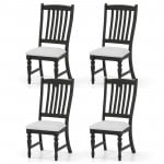 4 Pcs Vertical Slat Back