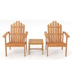 3 Pieces Adirondack Chair Set