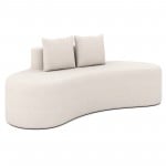 Upholstered Curved Sofa
