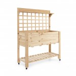 with Wheels Trellis and Storage Shelf