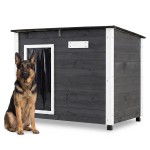 Wooden House with PVC Curtains