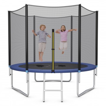 8/10/12/14/15/16 Feet Outdoor Trampoline Bounce Combo with Safety Closure Net Ladder