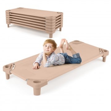 Kids Stackable Daycare Cot Pack of 6 with Detachable Oxford Cloth