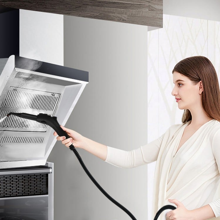 Multi-purpose steam cleaner mop in use, featuring a detachable handheld unit and adjustable steam mode for versatile.