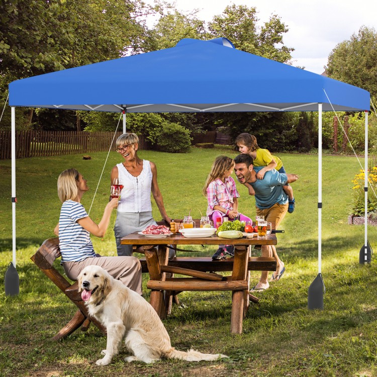 10 X 10 FT Pop up Canopy Tent with 1 Sidewall and Wheeled Bag - Gallery View 2 of 10