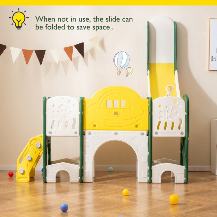 10 in 1 Toddler Slide Set Kids Slide and Climber Playset Indoor Playground - Gallery View 5 of 11