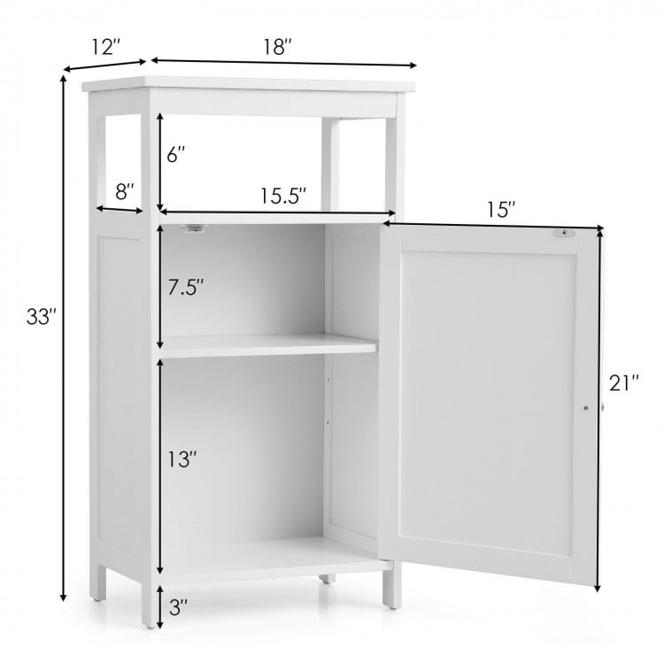Floor Cabinet Multifunction Storage Rack Organizer Stand - Costway