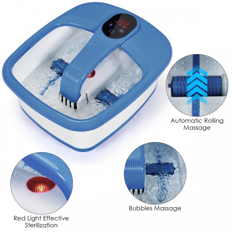 Folding Foot Massager with Digital Adjustable Temperature Control-BlueCostway Gallery View 8 of 12