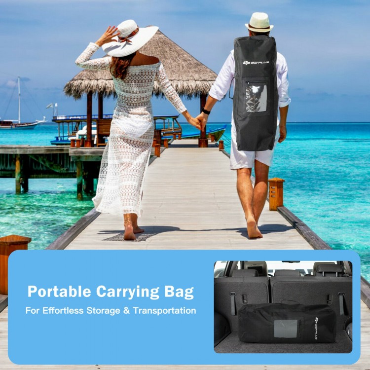 Portable carrying bag for 11 feet inflatable stand up paddle board, ideal for easy storage and transportation.