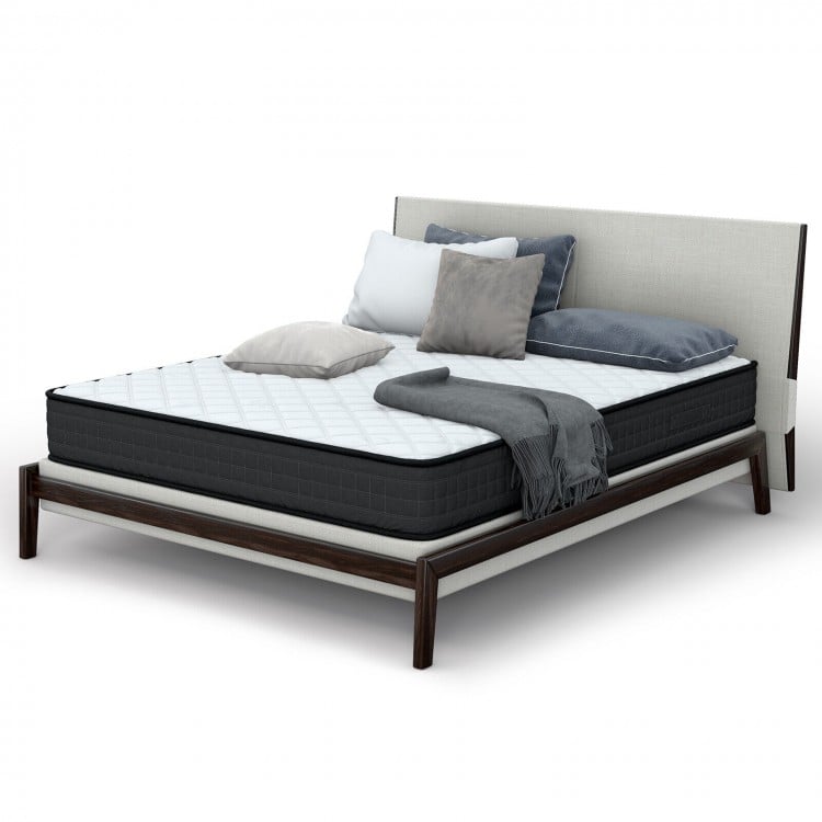 Queen size 8-inch breathable memory foam mattress with soft and high-density foam for pressure relief and comfort.