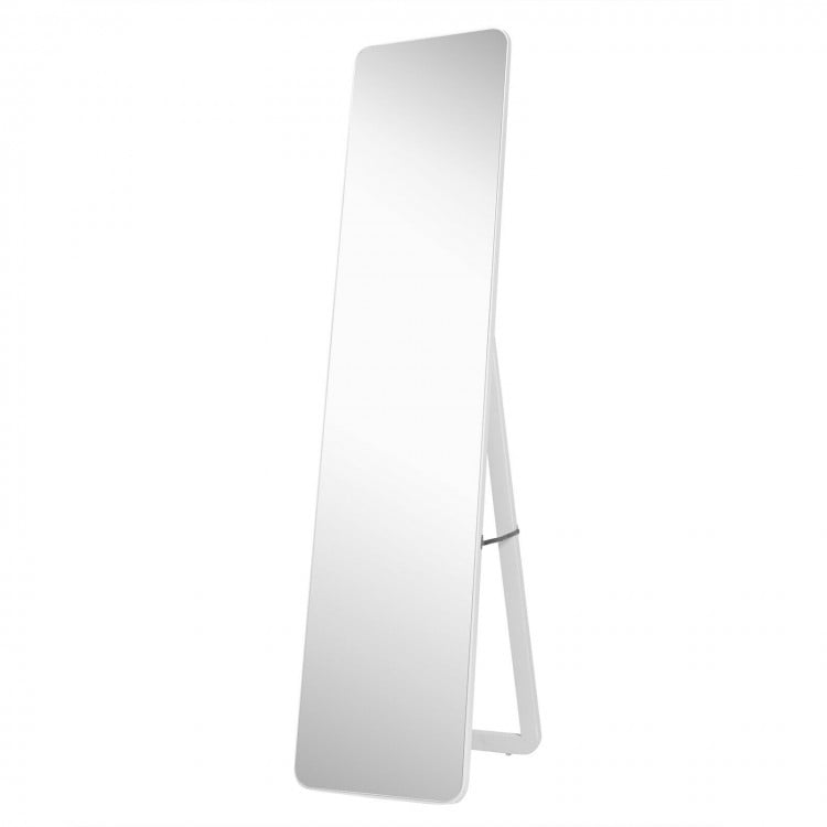 Frameless floor mirror with a solid wood frame and explosion-proof glass, perfect for showing your full outfit in any.