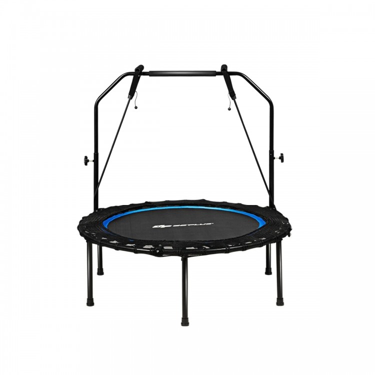 40-inch foldable fitness rebounder featuring a durable PP jumping platform and reinforced elastic buttons for safe.