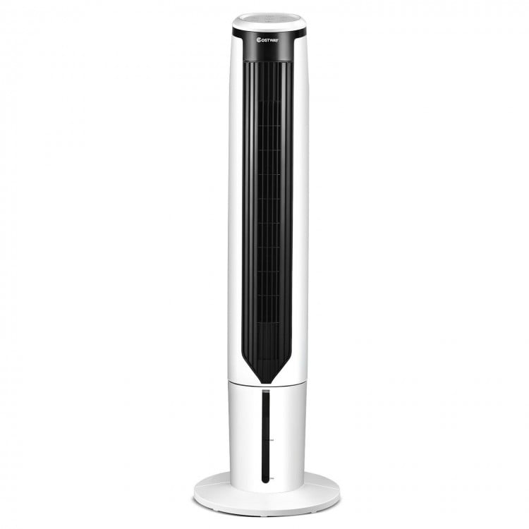 41-inch evaporative air cooler with 3 modes, 3 speeds, and remote control for versatile cooling in any room.