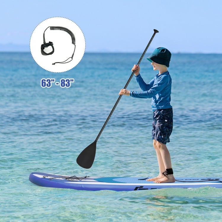 Adjustable aluminum paddle for 11 feet inflatable paddle board, ideal for water activities like surfing and fishing.