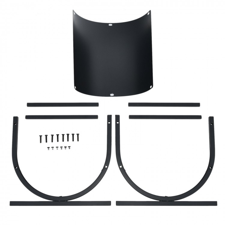 U-shaped firewood rack components made of high-strength steel, designed for indoor and outdoor wood storage.