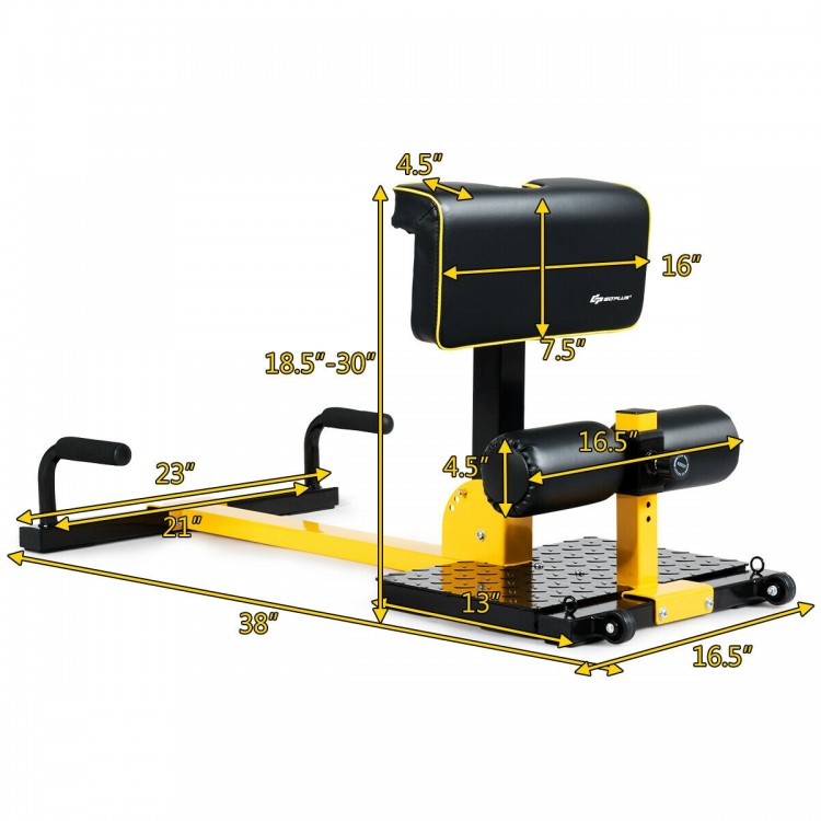 8-in-1 multifunctional home gym squat fitness equipment with adjustable height, ergonomic cushion, and non-slip foot.
