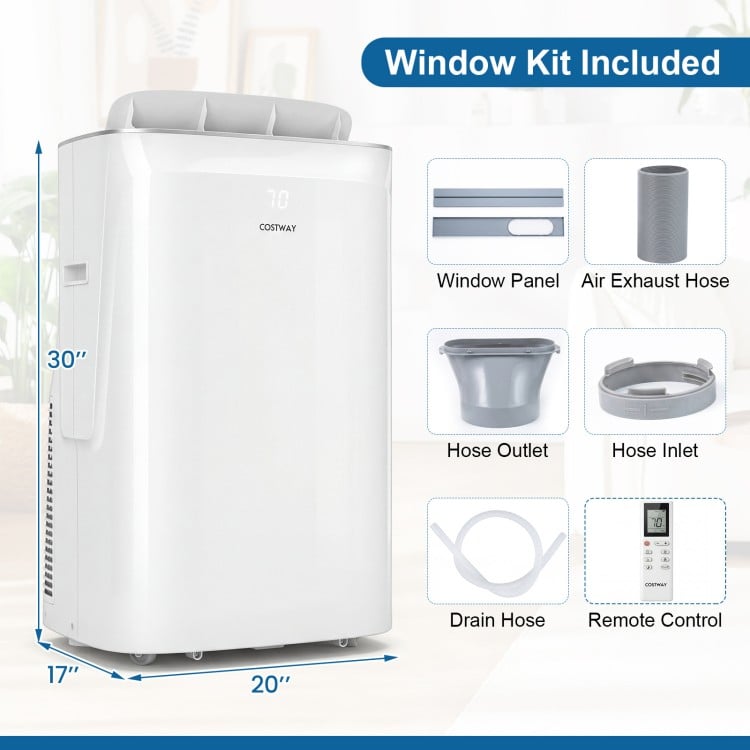 15000 BTU Inverter Portable Air Conditioner Smart Wifi Enabled Cooling & Heating Unit - Gallery View 3 of 11