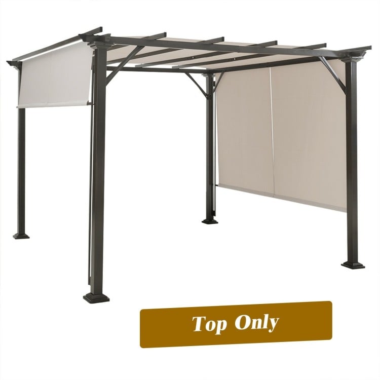 Replacement canopy cover for pergola, 16' x 4', made of weather-resistant polyester, ideal for outdoor shading.
