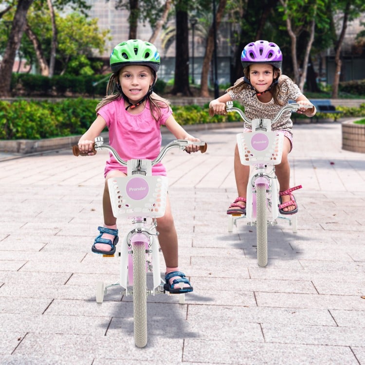16 Inch Kids Bike with Front Handbrake and 2 Training Wheels