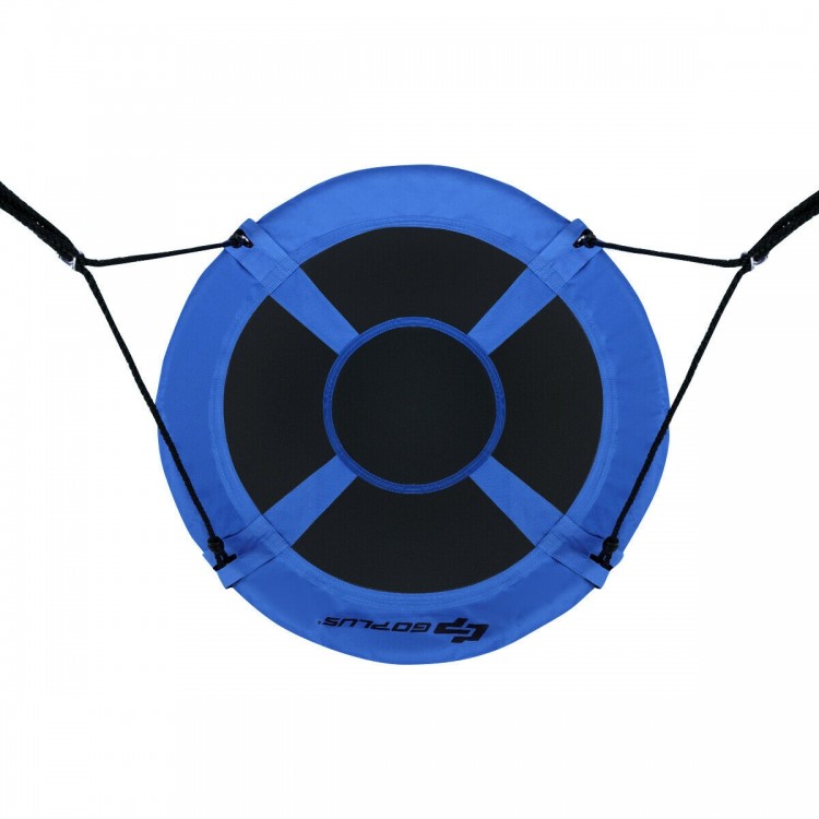 40-inch blue flying saucer tree swing made of durable 600D oxford fabric, perfect for outdoor play and relaxation.