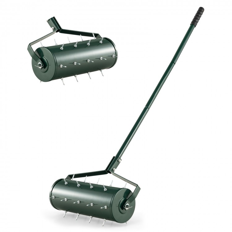 18/21 Inch Manual Lawn Aerator with Detachable Handle Filled with Sand or Stone - Gallery View 1 of 10