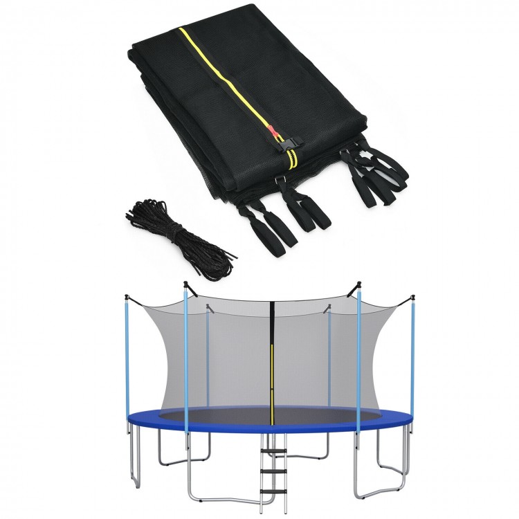 Replacement weather-resistant trampoline safety enclosure net, 8 ft, made of durable PE material for all-around.