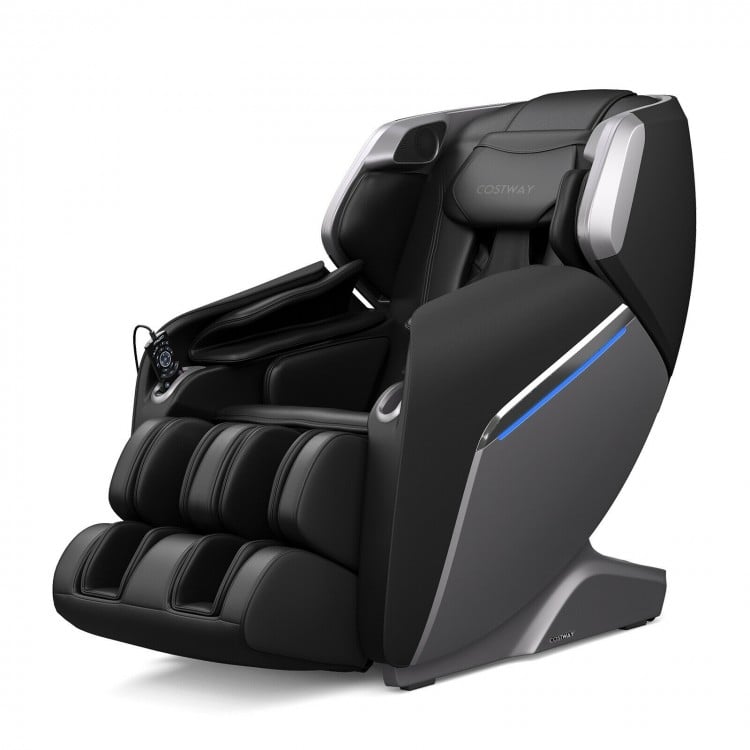 Full Body Zero Gravity Massage Chair with SL Track Voice Control Heat-BlackCostway Gallery View 3 of 12