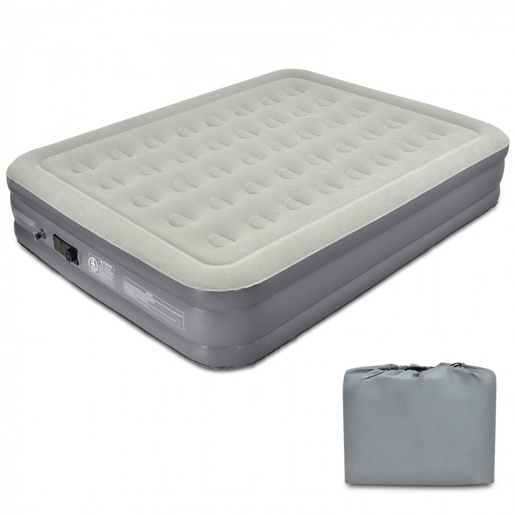 Portable Inflation Air Bed Mattress with Built-in PumpCostway Gallery View 3 of 12