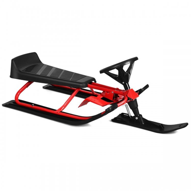 44 x 20 Inch Kids Snow Sled with Steering Wheel for Age 6 and up - Gallery View 1 of 9