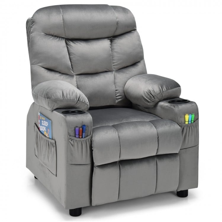 Kids Recliner Chair with Cup Holder and Footrest - Gallery View 1 of 10