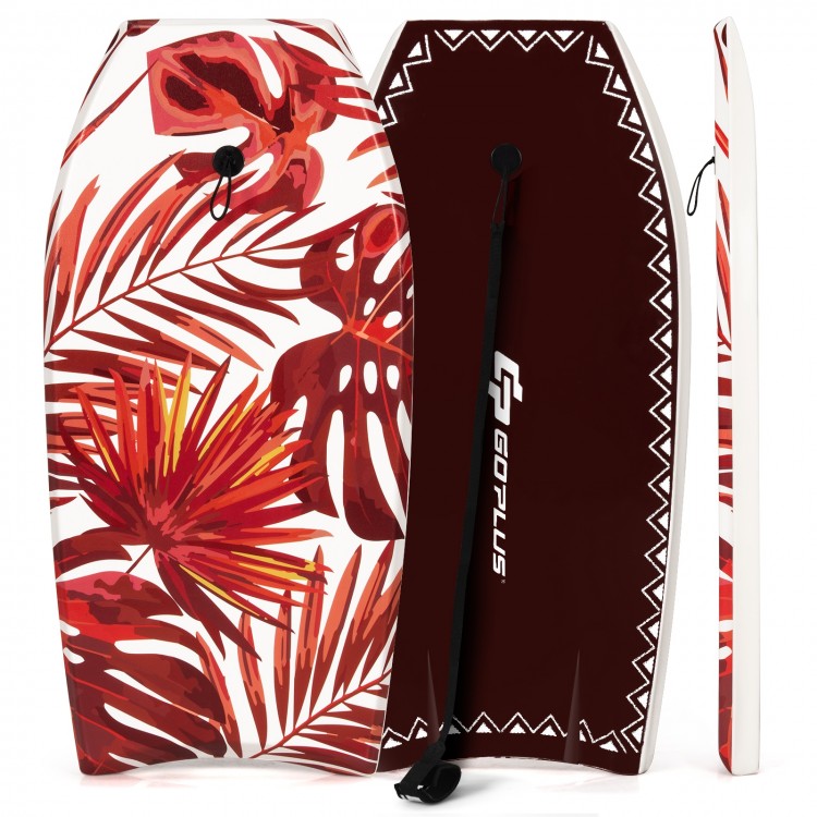 Lightweight 37-inch surfboard with EPS core and XPE deck, featuring a vibrant floral design for kids and adults.