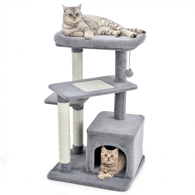 Multi-layer Cat Tree with Perch and Hanging Ball - Gallery View 1 of 10