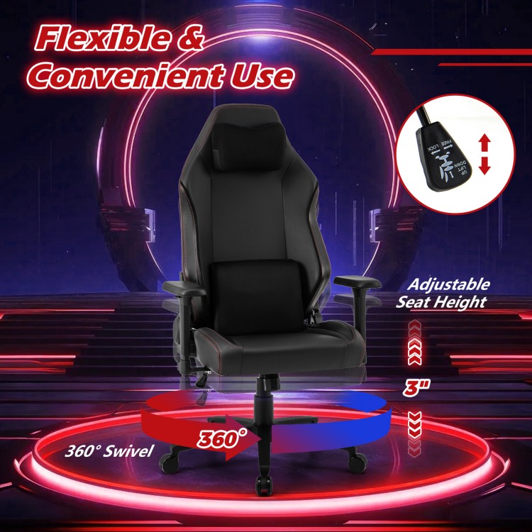 Ergonomic high back computer chair in black with adjustable height, 360° swivel, and lumbar support for ultimate.