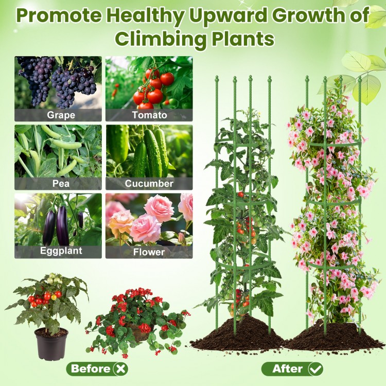 2-Pack Garden Trellis Tomato Cage with Adjustable Height - Gallery View 11 of 11