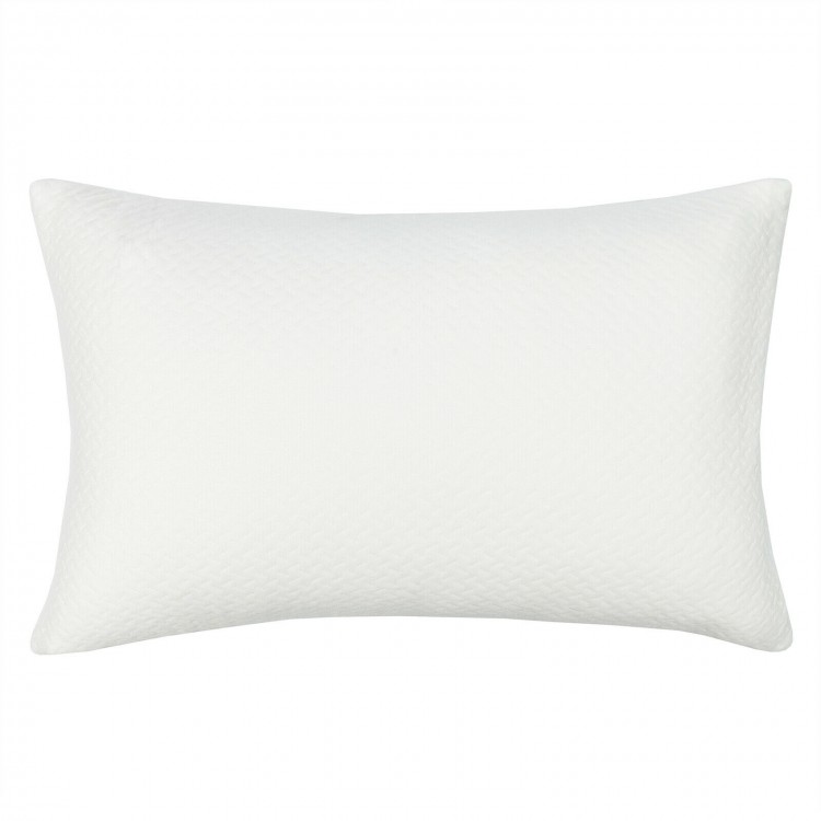 Shredded memory foam bed pillow with bamboo cooling cover, 28 x 18 inches, ideal for comfortable sleep support.