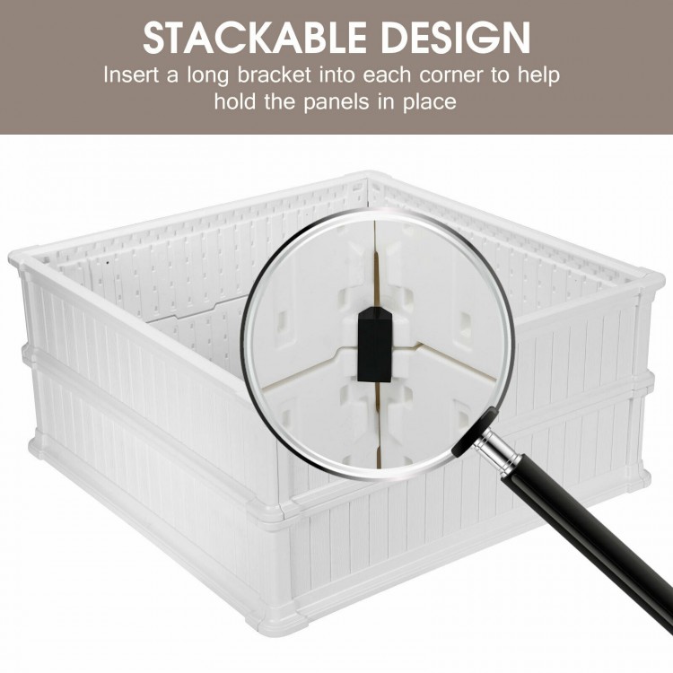 Close-up of the 48-inch raised garden bed planter with corner brackets for easy assembly and stability in outdoor.