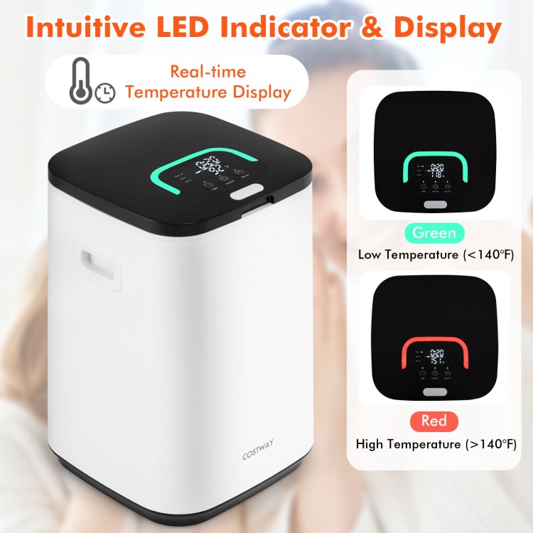 23L large hot towel heater with LED temperature display, rapid heating, and adjustable timer for efficient towel.
