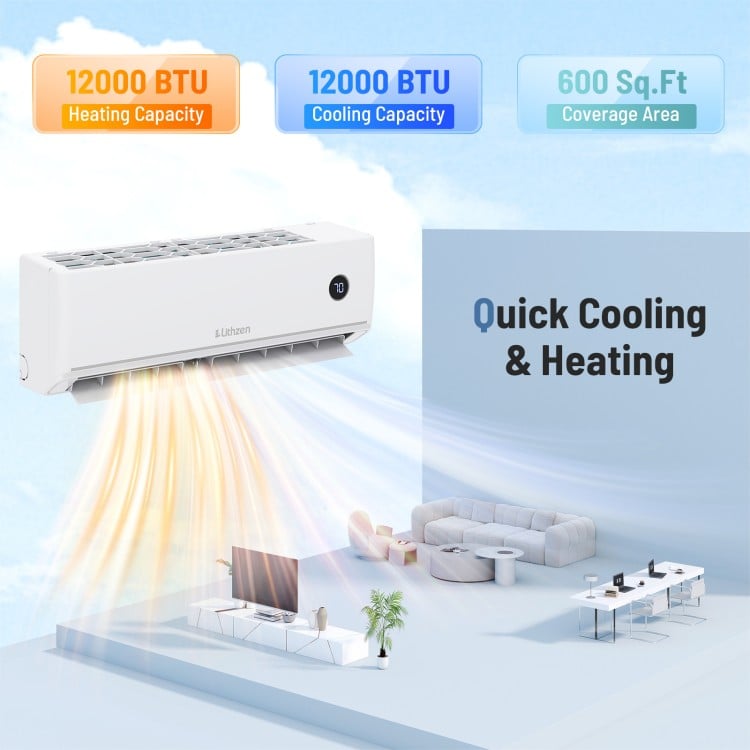 24000 BTU 18.1 SEER2 208/230V Mini Split Air Conditioner Works with Alexa - Gallery View 7 of 10
