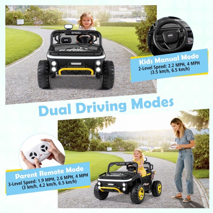 24V Ride on UTV for Kids 2 Seater Ride on Truck Car with Horn Music Story - Gallery View 5 of 11