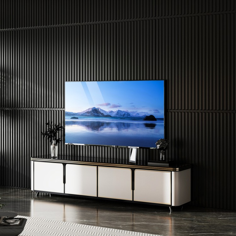 Black PVC slat wall panels with 3D fluted texture, ideal for modern living room and TV background decoration.