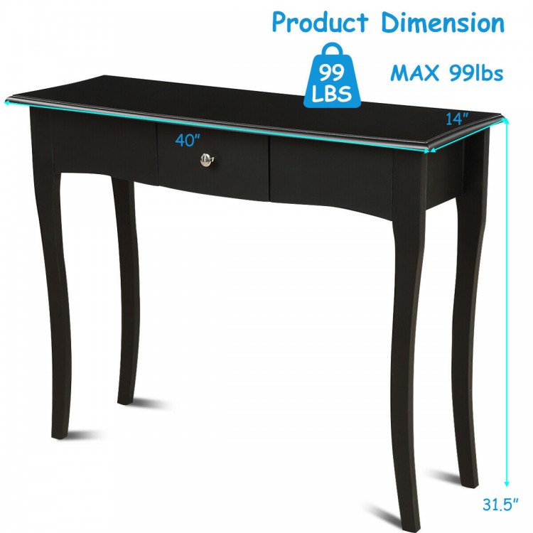 Modern multifunctional console table with curved legs and spacious top, crafted from acacia wood and MDF, perfect for.