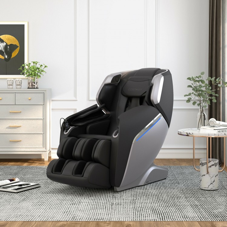Full Body Zero Gravity Massage Chair with SL Track Voice Control Heat-BlackCostway Gallery View 1 of 12