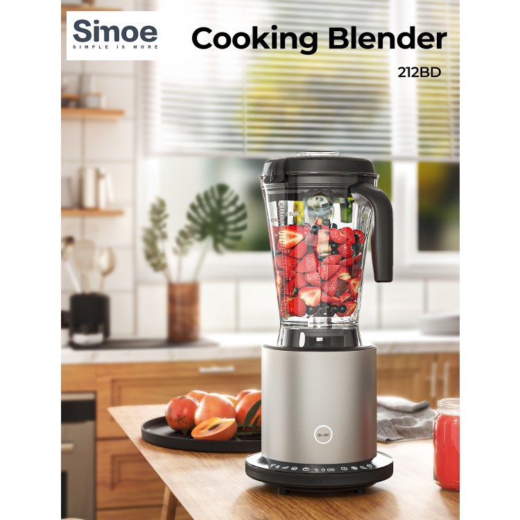 High-power 1500W smoothie maker blender with 64oz pitcher, 10 speeds, and BPA-free material for versatile kitchen use.