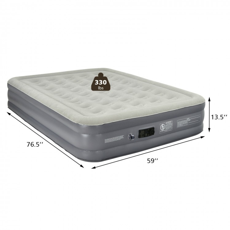 Portable Inflation Air Bed Mattress with Built-in PumpCostway Gallery View 4 of 12