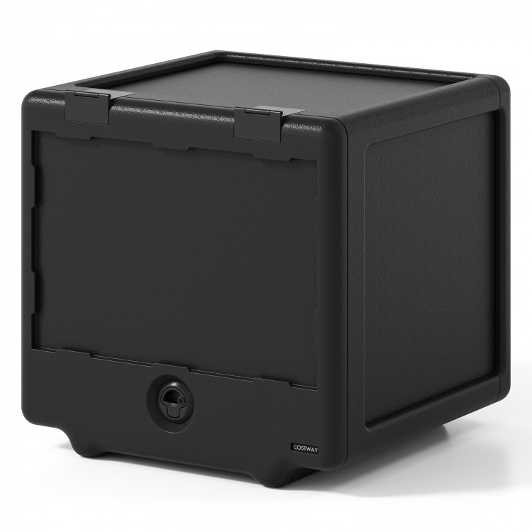 2 Tier Insulated Food Pan Carrier in black with removable tray, ideal for catering and outdoor events, keeps food hot.