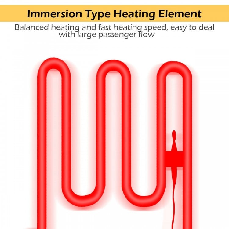 Immersion type heating element for 3400W dual tank electric countertop deep fryer, ensuring balanced and fast heating.