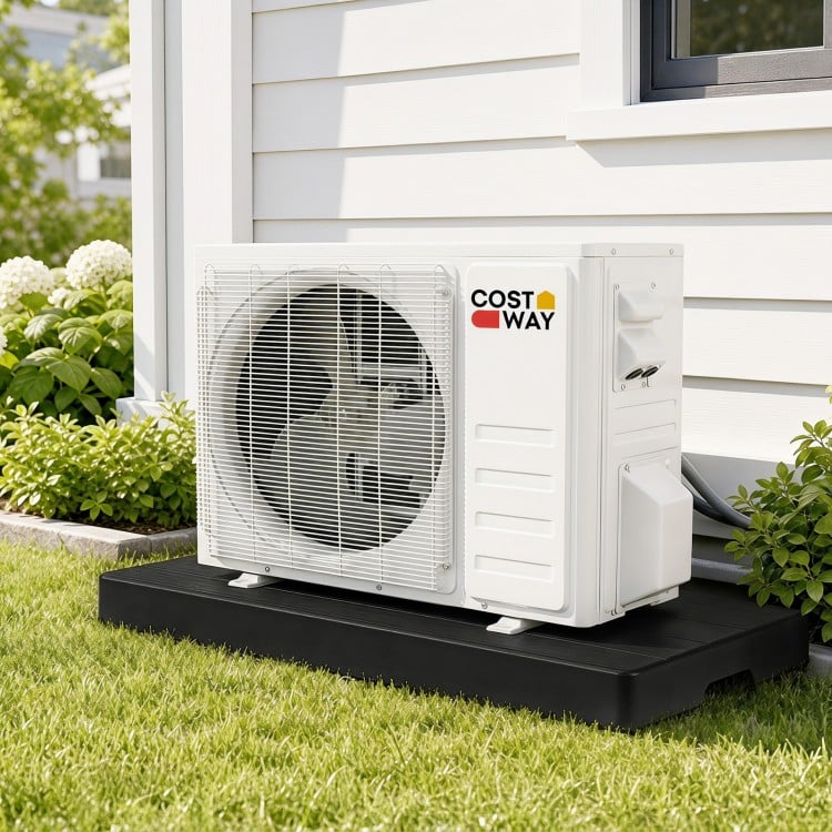Mini split condenser pad for ductless HVAC systems, featuring a weather-resistant design and anti-slip surface for stability.
